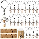 Sureio Mustard Seed Keychain Mustard Seed Faith Gifts Sets Include Keychain Card for Christian Religious Men Women(No Seeds)