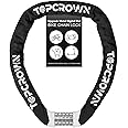 Topcrown Bike Lock Upgrade Metal Digital Dials 3 ft Long High Security Heavy Duty Anti Theft Bike Chain Lock, 5 Digit Combination Keyless Bicycle Lock for Bike/Electric Scooter/Ebike/Motorcycle
