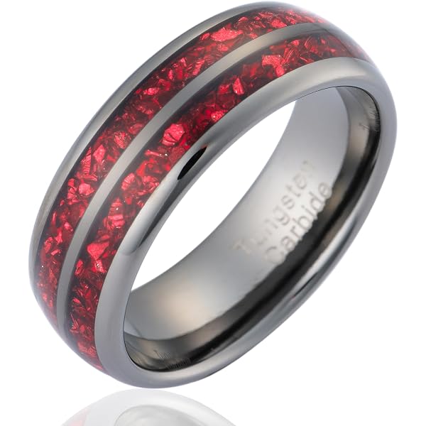 Fantasy Forge Jewelry Electric Blue Stainless Steel Ring – 6mm Wedding Band, 316L Surgical, High Polish, Unisex, Sizes 3-16