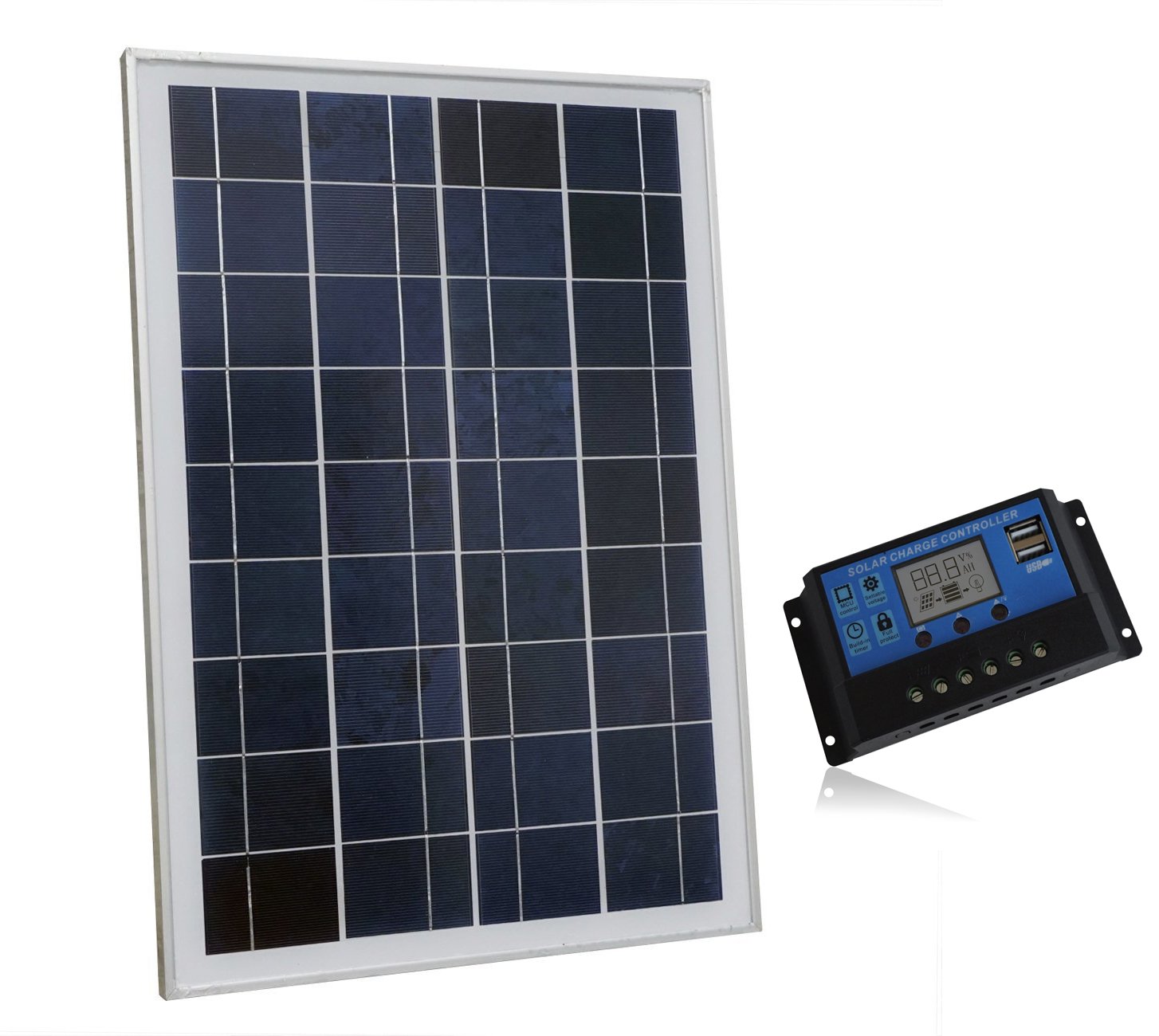 Amazoncom Eco Llc 25w 12v Solar Panel System Kit Include