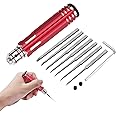 Craznick 7 In 1 Prime Model Scriber with 7 Blades Gundam Resin Carved Scribe Line Cutting Tool Chisel (0.1/0.2/0.4/0.6/0.8/1.0/2.0mm) Red