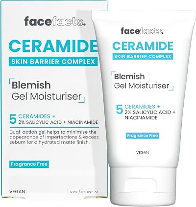 Face Facts Ceramide Blemish Gel Moisturiser 50ml Skin Barrier Complex