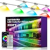 XINKAITE 200FT Permanent Outdoor Lights with 100 LEDs - Smart RGB+IC with 16 Million DIY Colors, IP67 Waterproof, App & Remote Control, Hundreds of Dynamic & Scene Modes for Holidays, Christmas & Home