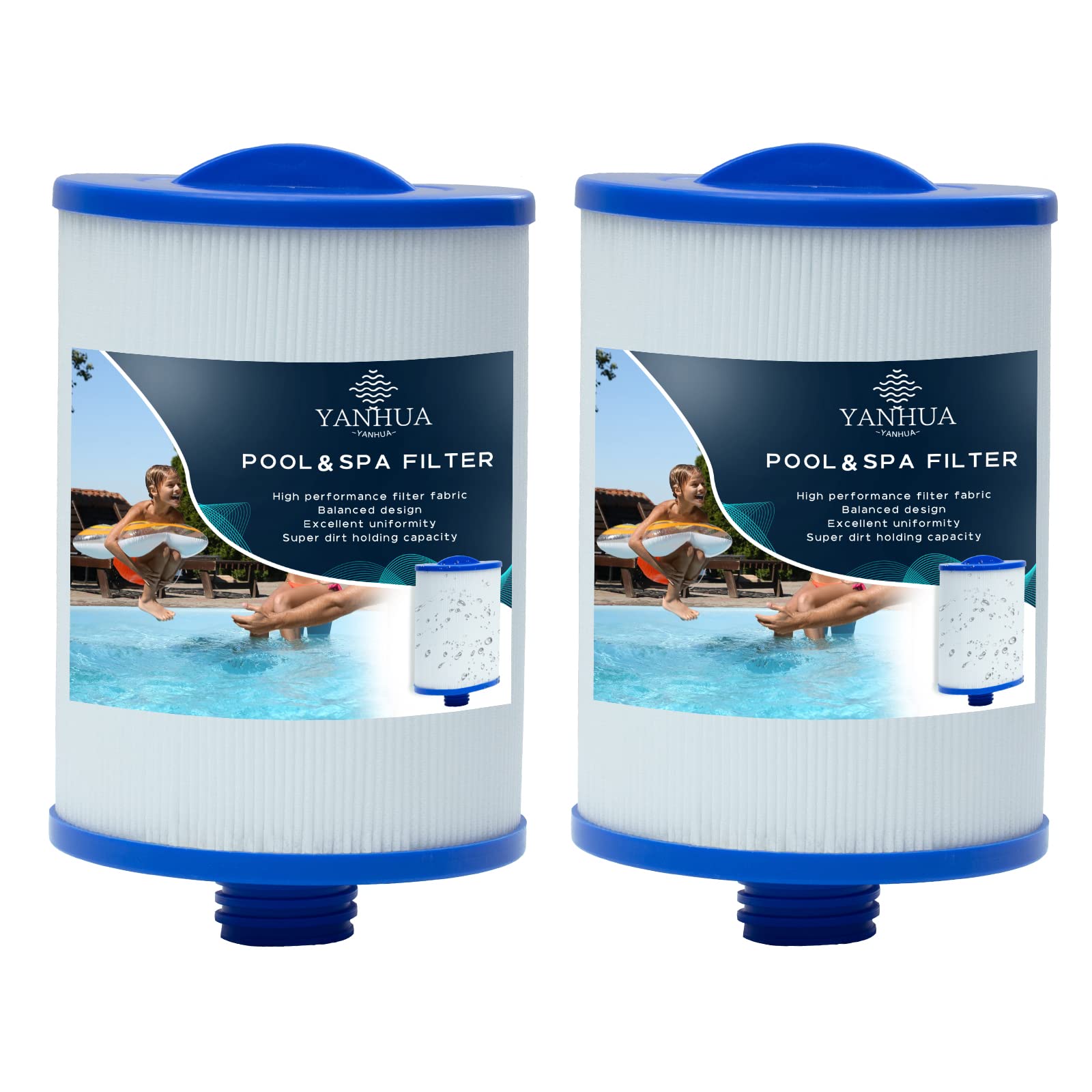 Spa Filters for Hot Tub Filter, PWW50 Filter Replacemen, Compatible for PWW50 Hot Tub Filter, for Unicel 6CH-940, for Filbur FC-0359, for Waterway Plastics 817-0050 (2)