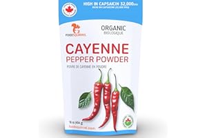Organic Cayenne Pepper Powder 16oz (454g) - High in Capsaicin & Flavonoids, Raw from India, Robust Flavor Moderate Heat (32,0