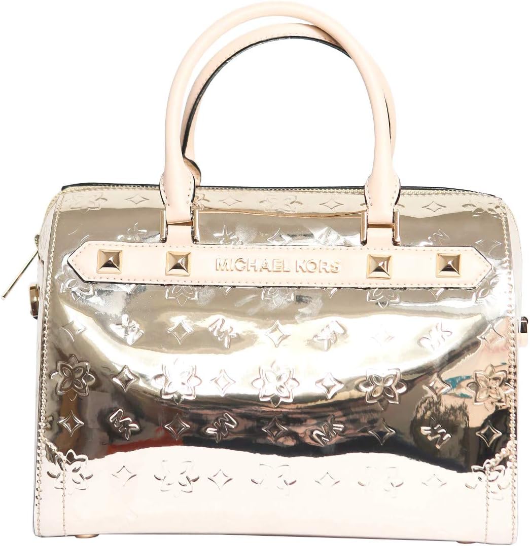 michael kors gold duffle bag