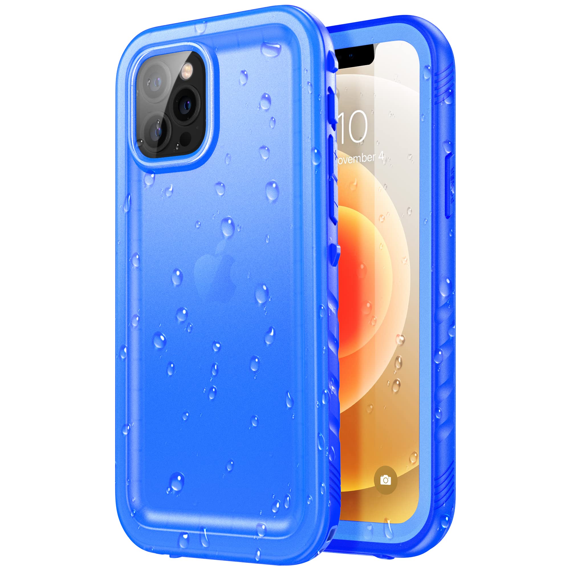 SPORTLINK for iPhone 12/12 Pro Waterproof Case - Shockproof Heavy Duty Front and Back Cover with [Built in Screen/Camera Protector] 360 Full Body Protective [Dustproof][IP68 Underwater]-Blue — image 1
