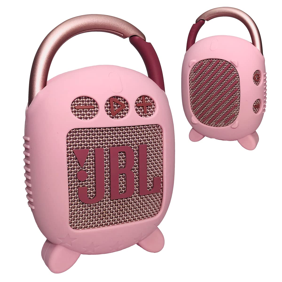 Photo 1 of COVER ONLY JCHPINE Silicone Cover Case for JBL Clip 4 Portable Bluetooth Speaker, Protective Carrying Case for JBL Clip 4 Portable Bluetooth Speaker Stand Up Holder (Pink)