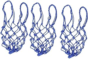 Hoeryinxa 3Pcs Drawstring Storage Bags Basketball Bag Soccer Carrier Basketball Bags Mesh Net Bag Volleyball Pocket and All K