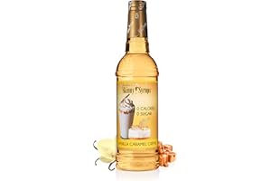 JORDAN'S SKINNY MIXES Jordan's Skinny Syrups Sugar Free Coffee Syrup, Vanilla Caramel Creme Flavor Drink Mix, Zero Calorie Flavoring for Chai Latte, Protein Shake, Food & More, Keto Friendly, 25.4 Fl Oz (Pack of 1)