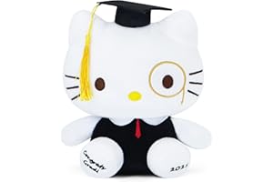 COAQAC 2025 Graduation Cat Plush - 7.8 Inch Class of 2025 Commemorative Decoration for Graduation Ceremonies, Party Displays & Keepsake Collections (Black)