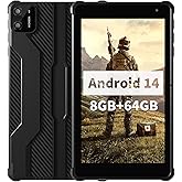 VASOUN Android 14 Tablet 7 inch, 8GB RAM 64GB ROM, Octa-Core 2.0GHz, IPS Touch Screen, Dual Camera, 5G WiFi/Bluetooth, Kids & Adult Tablet with Case