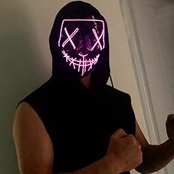 Poptrend Halloween Mask LED Light up Mask for