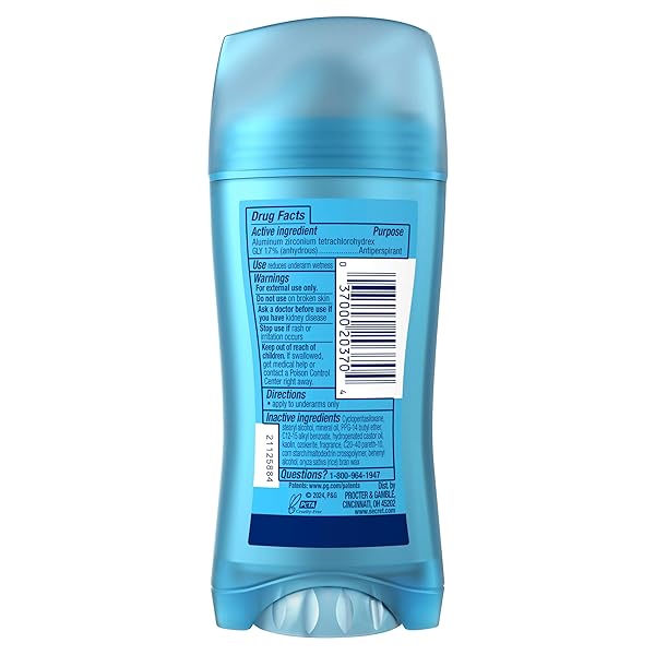 SECRET FRESH ANTIPERSPIRANT DEODORANT FOR WOMEN, 72HR BREATHABLE SWEAT & ODOR PROTECTION, INSTANT FRESHNESS & GENTLE, PH BALANCING MINERALS, INVISIBLE SOLID, COCOA BUTTER SCENT, 2.6 OZ