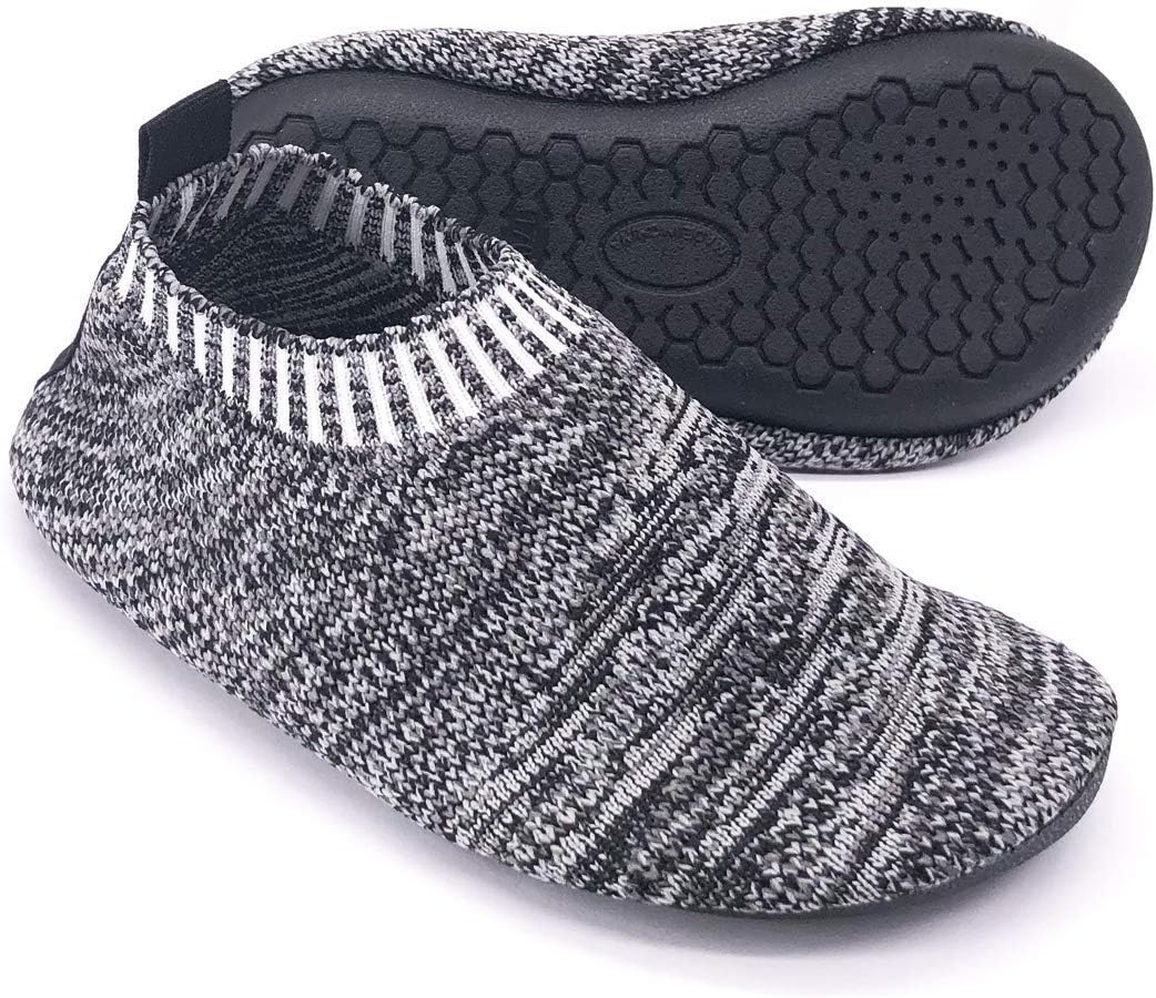 Kids Toddler Slippers Girls Boys House Slippers Shoes Socks Indoor Home Slip on Knit Slippers for Kids with Rubber Sole Non Slip Lightweight