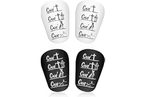 NQEUEPN Miniature Shin Guards, PBT and EVA Material Soccer Shin Pads Mini Guards Soccer Black White Small Football Equipment for Teenagers Adults