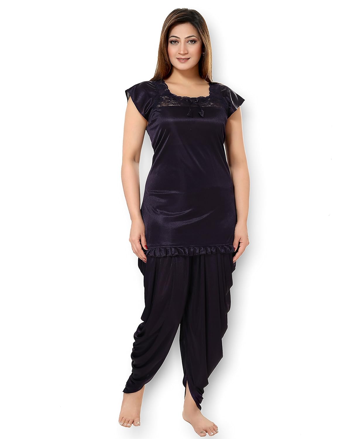 av2 women's satin night suit set