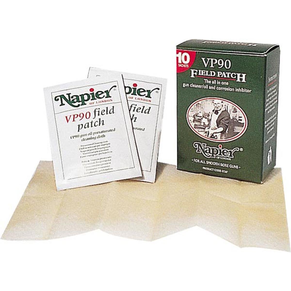 Napier Field Patch Box of 10 Patches VP90 - Quick And Convenient protection, 2ml Gun Oil in each