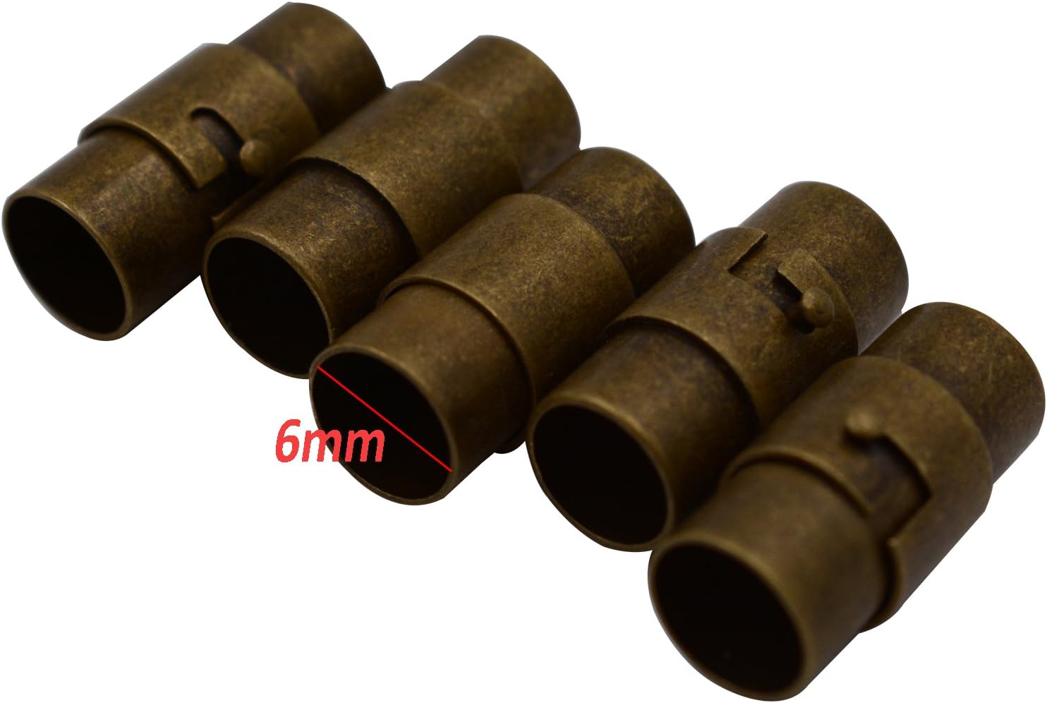 Costura y manualidades Bronce retro 3MM REKYO 10PCS Cuero Cable Final