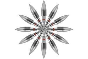 ORRANNI Stainless Steel Archery Field Points,Various Outside Diameter,100/125 Grains,Screw in Archery Field Tips(1 Dozen)