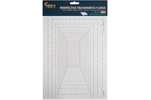 Koala Tools | Perspective Grid Transparency Sheets (Variety Pack of 4) - 8.5" x 11" | Overhead Projector and Light Box Transparencies - Tracing Film for Sketching & Drawing