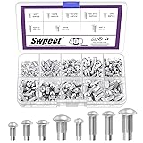 Swpeet 400Pcs M2 M2.5 M3 M4 × 6mm 8mm 10mm Solid