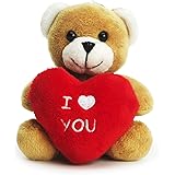 Bear of Allan Plush Keychain Stuffed Animal - Cute Small Teddy Bear I Love You Gift for Her Keyring Charm Backpack Clip Handb