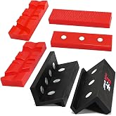 S&F STEAD & FAST 4.5" Soft Jaws for Bench Vise with Z Holder, 2 Pairs, Strongly Magnetic Vise Jaw Pads, TPU, Multi-groove and