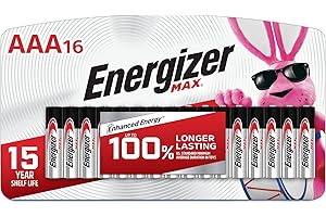 Energizer MAX AAA Batteries (16 Pack), Triple A Alkaline Batteries