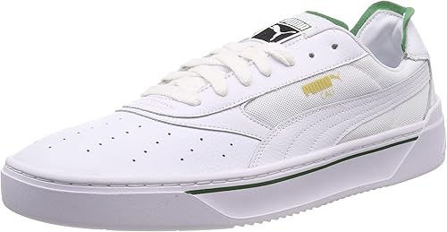 puma white and green sneakers