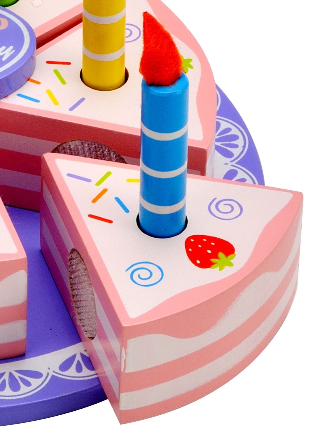 Loclic Com Idena Petit Gateau Danniversaire En Bois Pour Cuisine Et Placard Dachat A Partir De 3 Ans 15 X 15 X 8 5 Cm Jeux Et Jouets Aliments