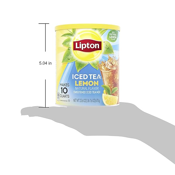 LIPTON BLACK ICED TEA MIX, LEMON,23.6 OZ.