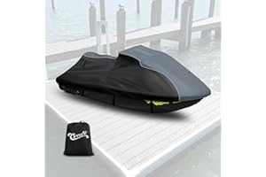 CEMOFE Waterproof Jet Ski Cover Compatible with Sea-doo Spark 3up Spark Trixx 3up 2014-2024, 600D Heavy Duty Jetski Cover, Trailerable Jetski Cover with Air Vents