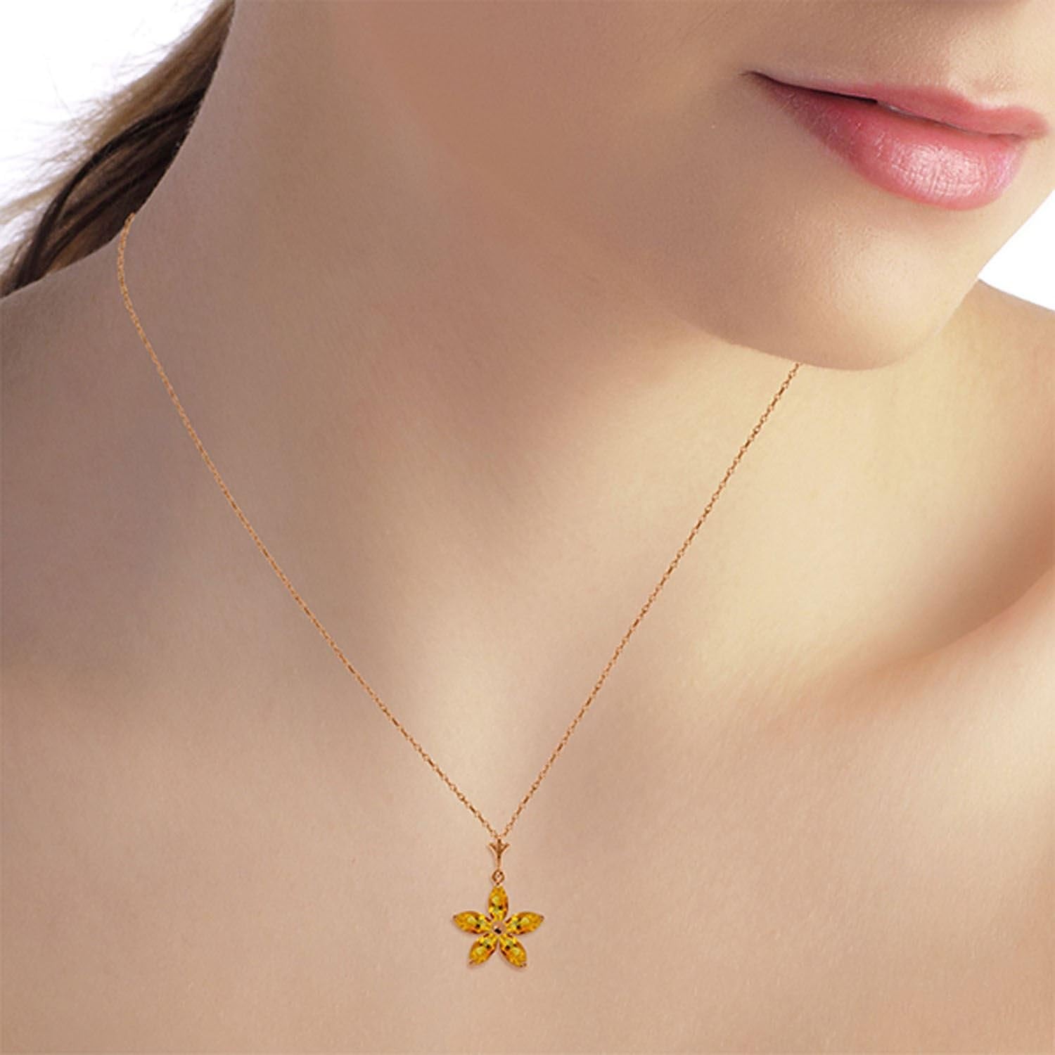 ALARRI 14K Solid Rose Gold Necklace w 