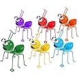 Sratte Metal Garden Decor Owl Ant Yard Art Wall Decor Outdoor Indoor Colorful Hanging 3D Fence Tree Decoration Cute Wall Sculpture for Home Garden Patio Porch Bedroom Kitchen(Ant, 6 Pcs)