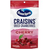 Ocean Spray Craisins Sweetened Dried Cranberries, Cherry Flavored, 6oz Pouch