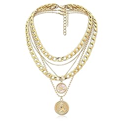 MJartoria Gold Layered Necklaces for Women Trendy