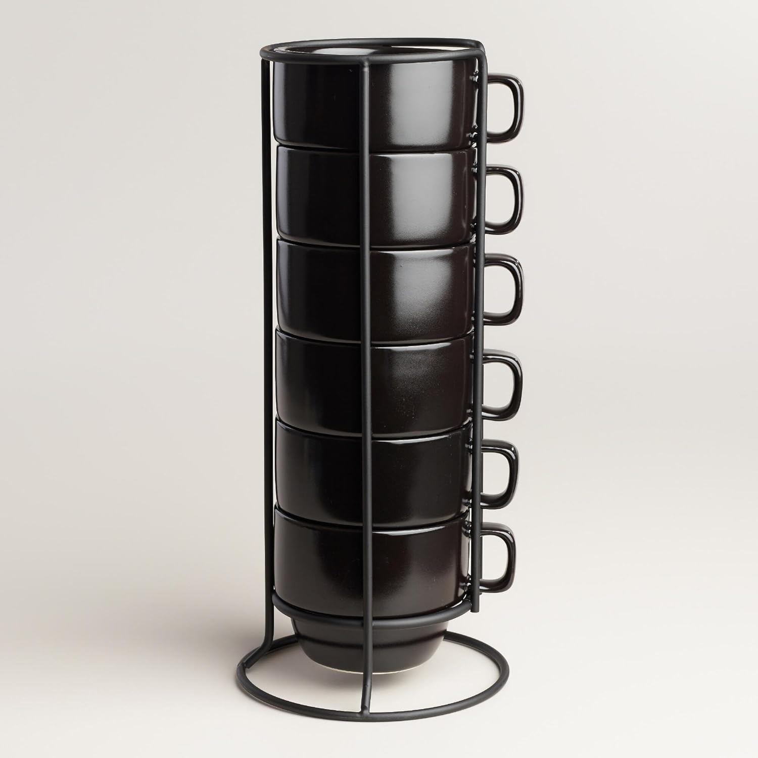 Matte Black Coffee/Tea Stacking Mugs, Set of 6 Amazon.co.uk Kitchen