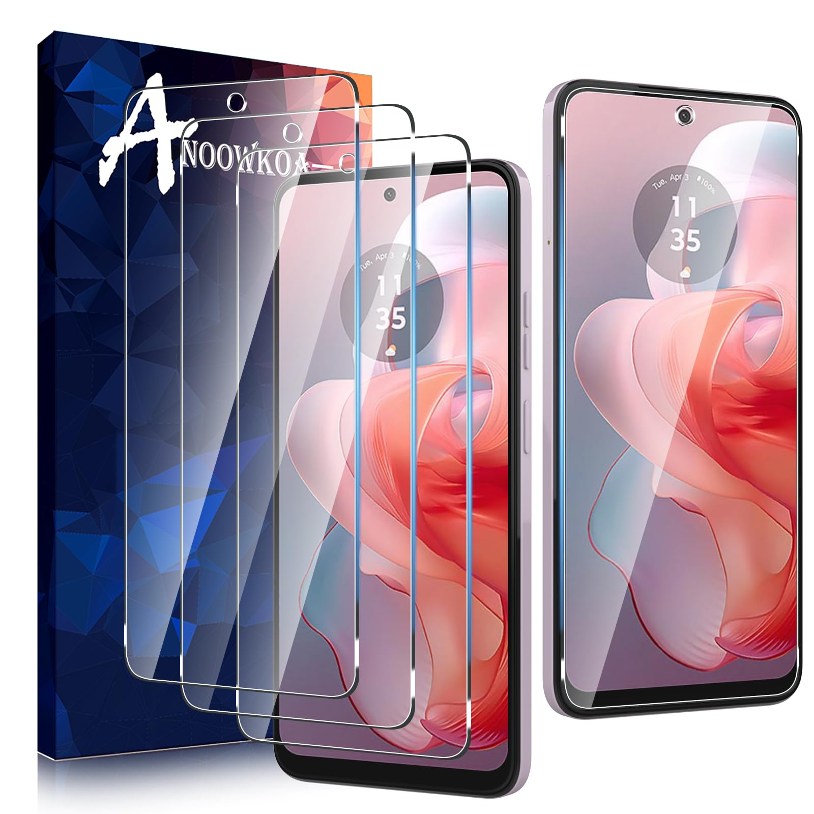 Photo 1 of [3 Pack] Designed for Moto G Power 5G 2024/Moto G 2025 Screen Protector.Tempered Glass Film Specially.Anti-Breakage. Anti-Scratch .No Bubbles .9H Hardness