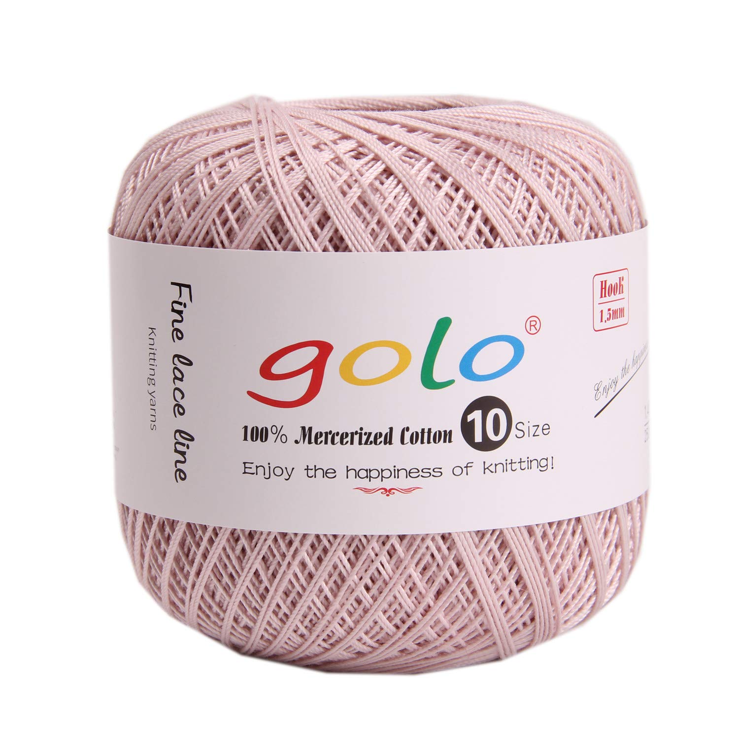 golo Crochet Thread Size 10 Yarn for Hand Knitting Crochet Yarn (Meat Pink-123) — image 1
