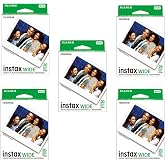 Fujifilm 5 Pack 20-Pack Instax Wide Instant Color Print Film, ISO 800