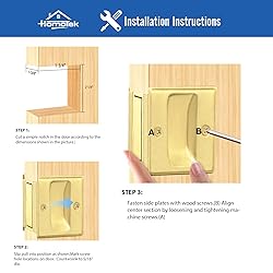 HOMOTEK 4 Pack Privacy Pocket Door Pull Without