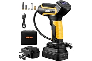 AstroAI Tire Inflator Air Compressor Cordless Car Tire Pump with 20V Rechargeable Li-ion Battery 150 PSI Portable Handheld Ai