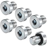 M METERXITY 6-Pack M8x1mm Inner Hex Head Pipe Fitting Plug, Carbon Steel Sensor Socket Plug with Seal O-Ring for Terminate Pipe Ends/High Pressure Washer, Sealing Screw