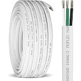 10/3 Marine Wire 10 Gauge Marine Grade Wire 10/3 AWG 10FT Triplex Cable | 10 Gauge Waterproof Oxygen Free Tinned Copper Corrosion Resistant Boat Cable for Automotive RV Camper Speaker Solar Outdoor