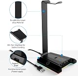 EKSA W1 RGB Gaming Headset Stand 7.1 Surround Sound 3 USB 3.5mm Ports Aluminum view 6