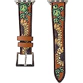 Wonderent Western Watchband for Apple Watch Size 38mm, 40mm, 41mm, 42mm, 44mm, 45mm and Series 9,8,7,6,5,4 and SE