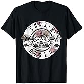 Guns N' Roses Official Floral Bullet Short Sleeve T-Shirt