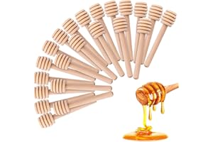200 PCS Wooden Honey Dipper Sticks, 3 Inch Mini Wood Honeycomb Stick Honey Stirrer Stick for Honey Jar Dispense Drizzle Honey