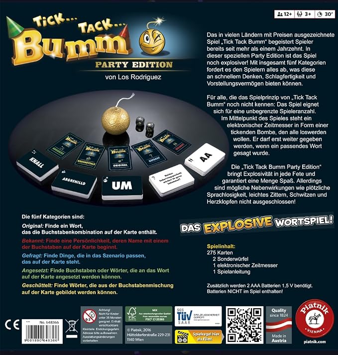 Amazoncom Piatnik 648366 Jeux De Sociçtç Allemand Tick